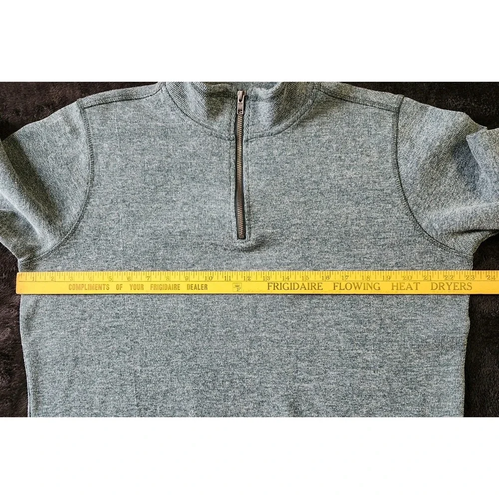 Gap Mens 1/4 Zip Pullover Sweater Long Sleeve Size Large Greenish Gray